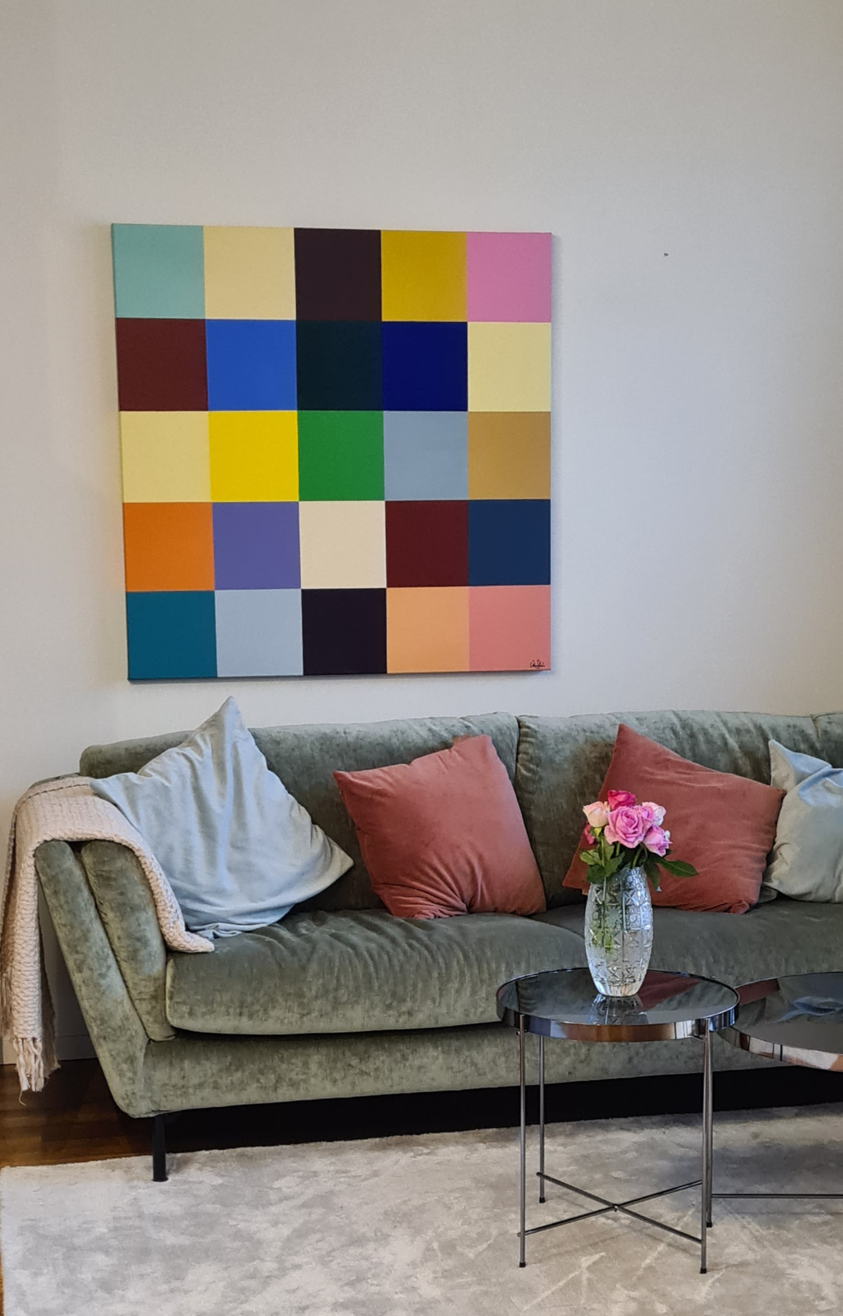 Grids - Oil on canvas by Sedef Ünlü