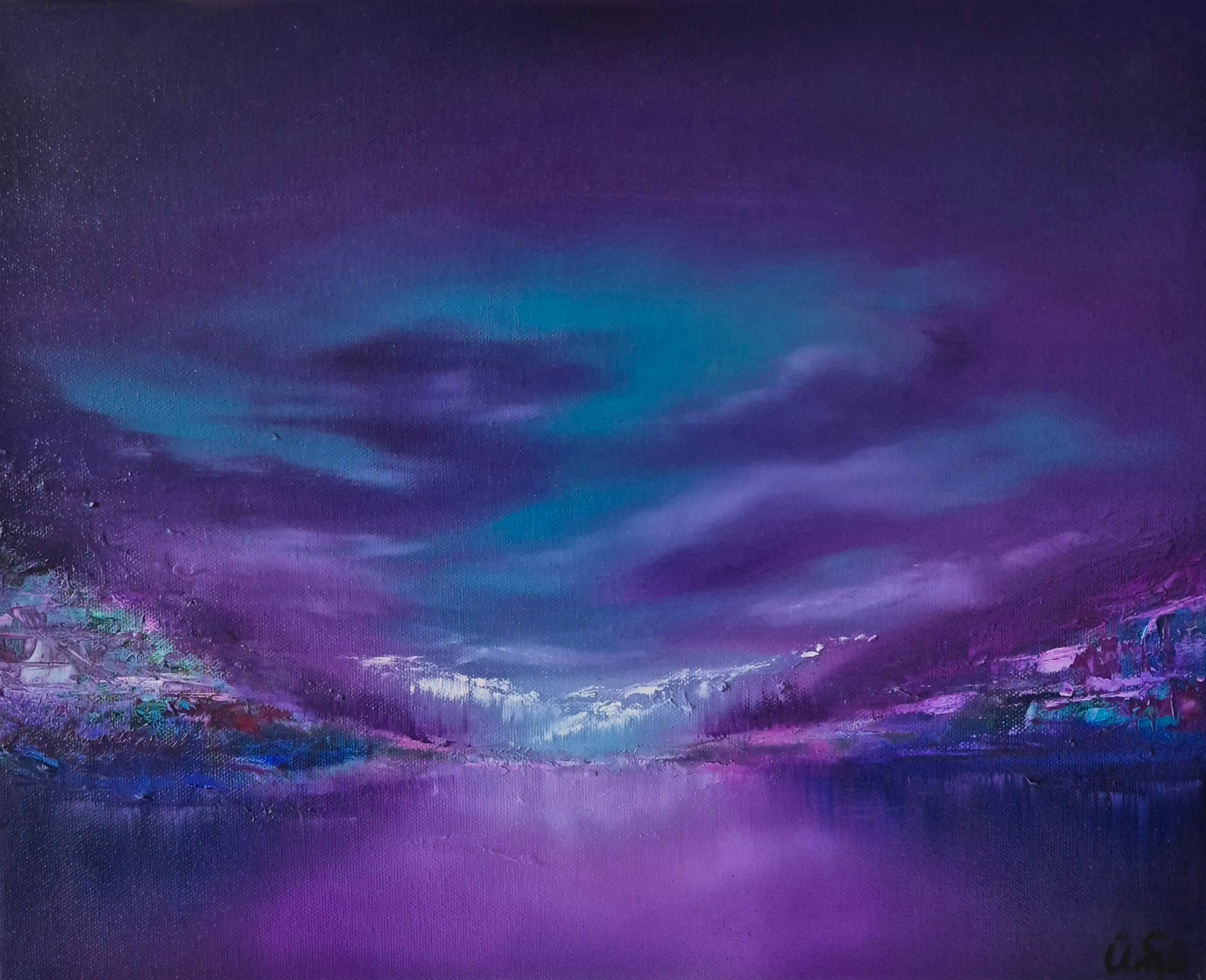 Echoes of the Unseen - Acrylic and oil on canvas by Sedef Ünlü